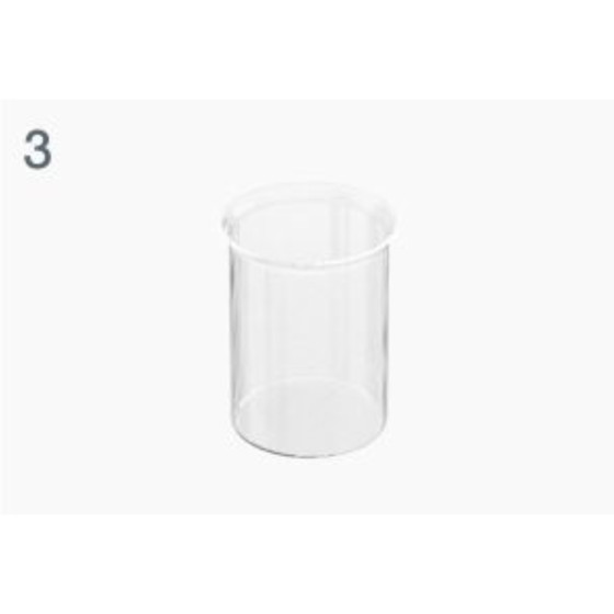 Bocal en verre de 600 ml pour les petits accessoires réutilisables (canules par exemple) - ZILFOR OPTIMUS